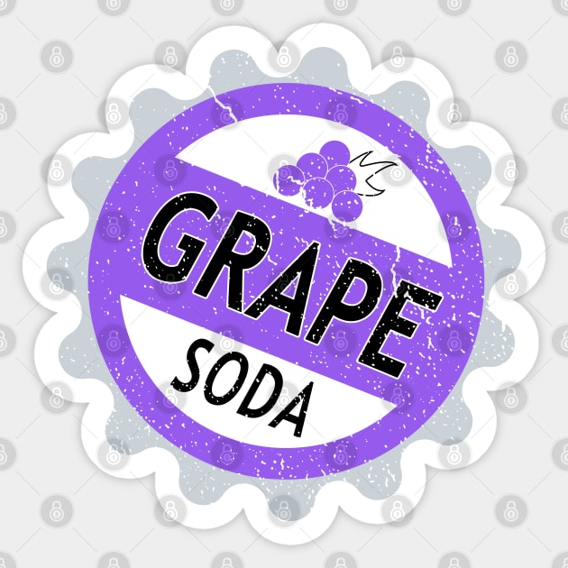 Grape Soda Cap Sticker by 80q Dresses You